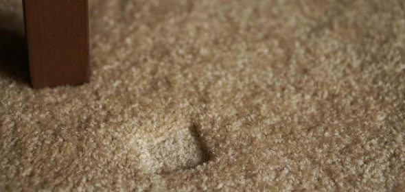 Get furniture dents out of carpet using steam