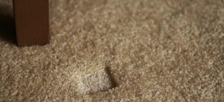 Get furniture dents out of carpet using steam