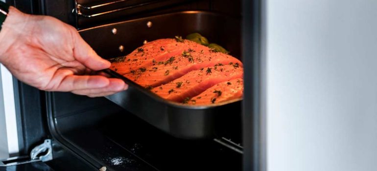 Cooking fish can leave some bad smells in the oven