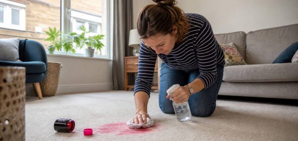 Removing food dye from the carpet