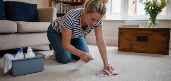 Illustration representing how to remove permanent marker from carpet