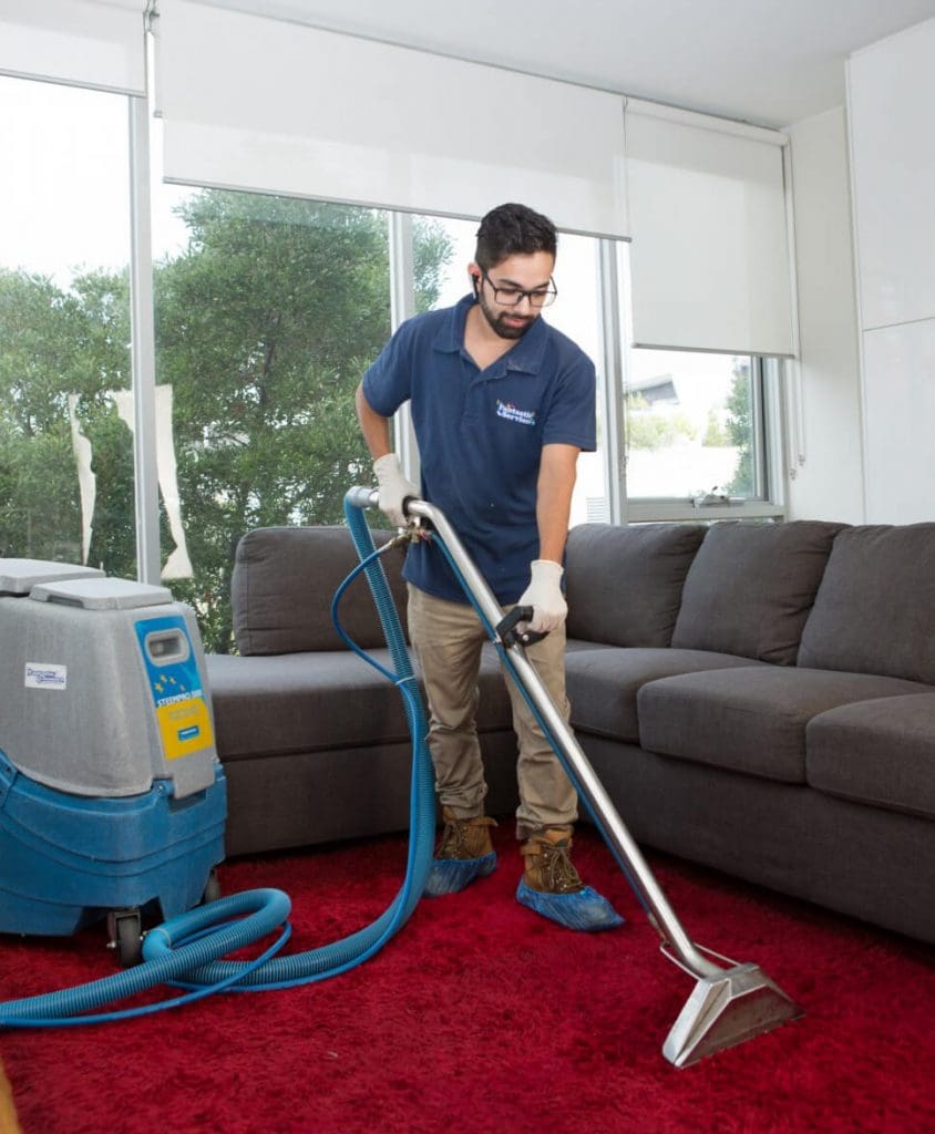 Carpet steam cleaning Melbourne Carpet steam cleaning professional in Melbourne in action