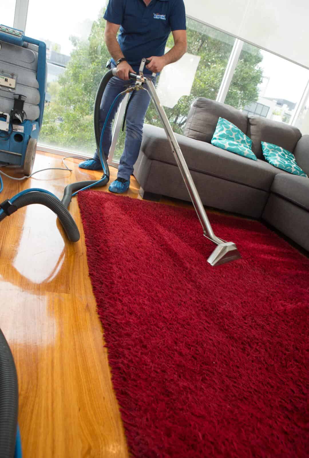 Cleaning a carpet in Melbourne