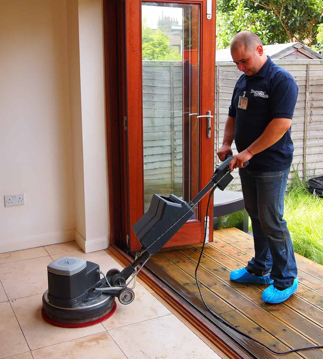 Tile and Grout professional Cleaning performed by a cleaner