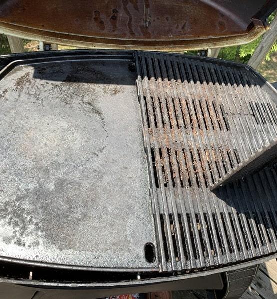 BBQ cleaning before